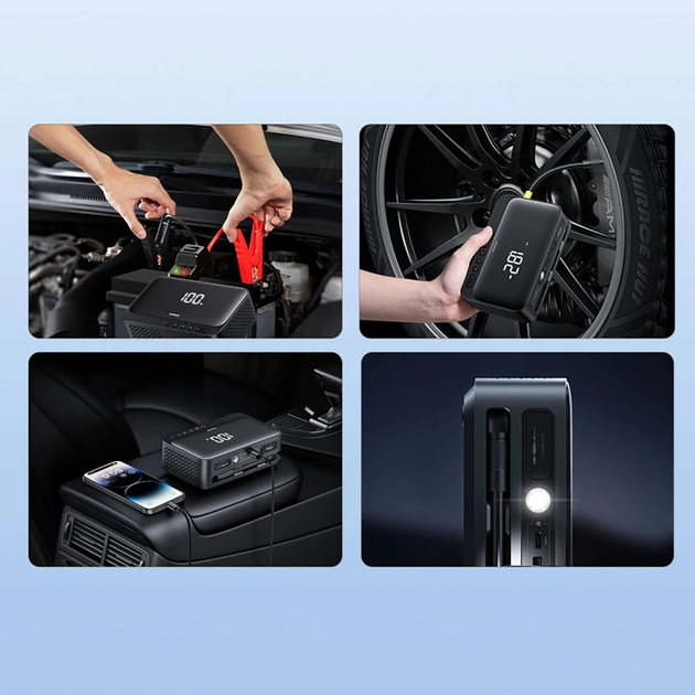 Автомобільний пуско-зарядний пристрій Baseus Super Energy Mega Series BS-CH013 4 в 1 600A Black (C00245902111-00) - зображення 9