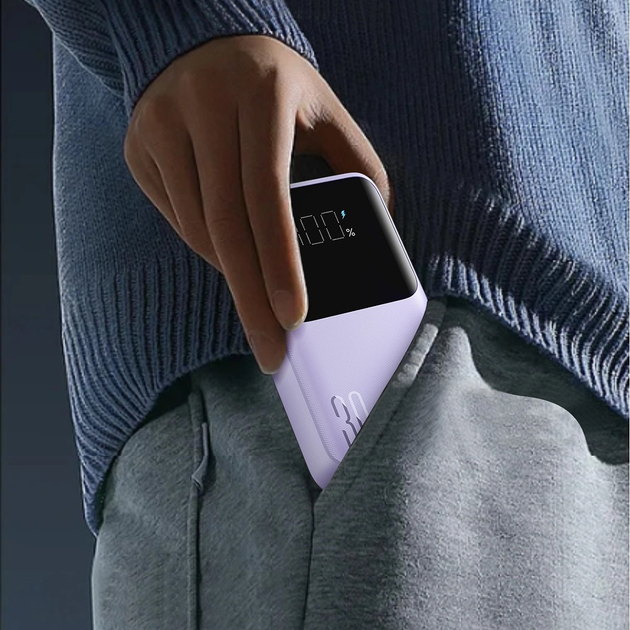 Powerbank JOYROOM JR-PBC06 10000 mAh USB-C/Lightning 30 W Purple (6956116776473) - obraz 10