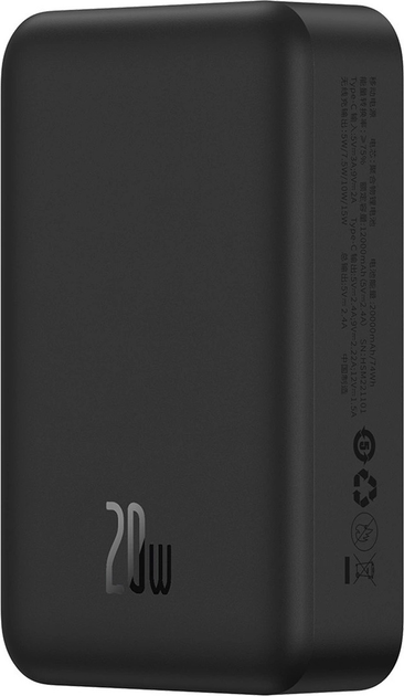Powerbank Baseus Magnetic Mini MagSafe 20000 mAh 20 W Black (PPCX150001) - obraz 4