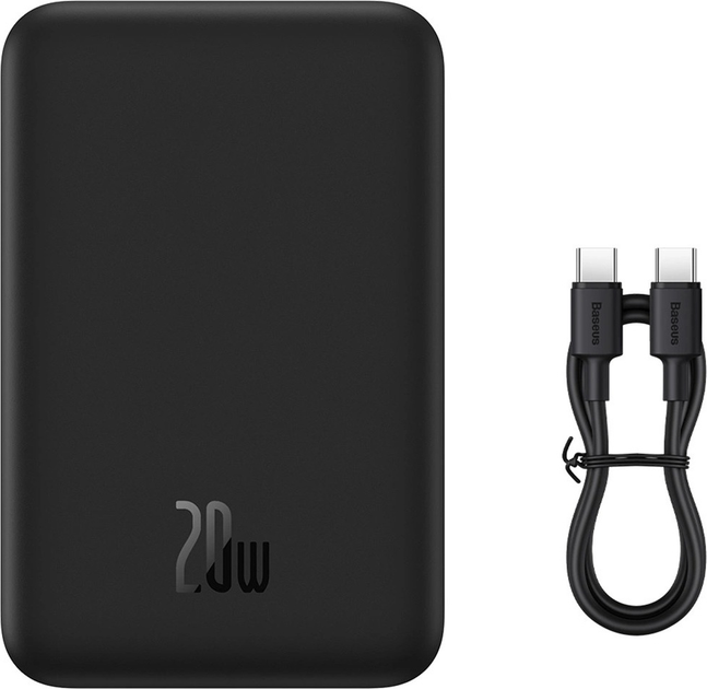 Powerbank Baseus Magnetic Mini MagSafe 20000 mAh 20 W Black (PPCX150001) - obraz 7