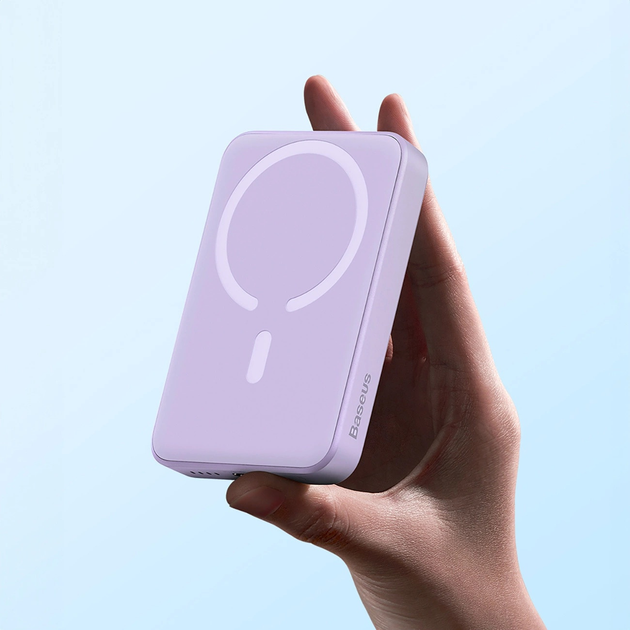 Powerbank Baseus Magnetic Mini MagSafe 10000 mAh 20 W Purple (PPCX110105) - obraz 9