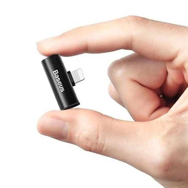 Адаптер зарядка переходник Baseus L46 Lightning to Lightning + Lightning (CAL46-01) black - изображение 6