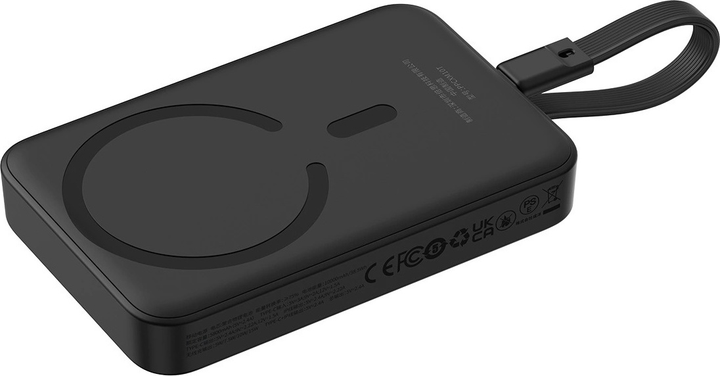 Powerbank Baseus Magnetic Mini MagSafe Lightning 10000 mAh 20 W Black ( P1002210B113-00) - obraz 3