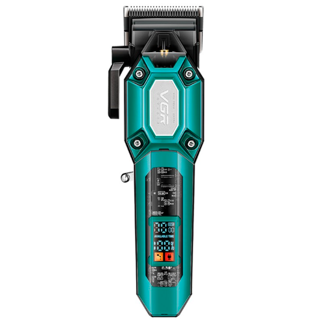 Аккумуляторная машинка для стрижки VGR V-600 GREEN, 6 насадок, регулятор высоты, 7000 RPM, LED дисплей - изображение 2