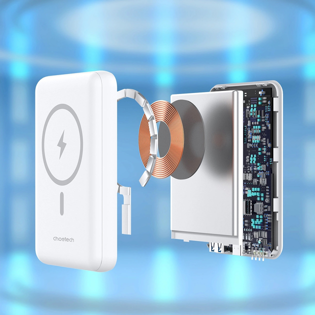 Powerbank Choetech B663 MagSafe 10000 mAh White (6932112105202) - obraz 10