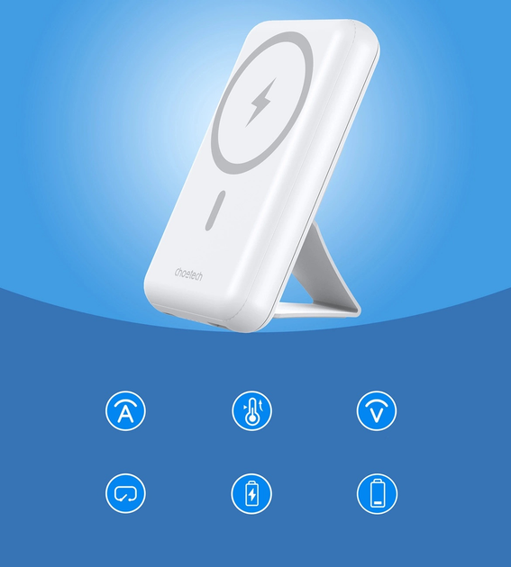 Powerbank Choetech B663 MagSafe 10000 mAh White (6932112105202) - obraz 11
