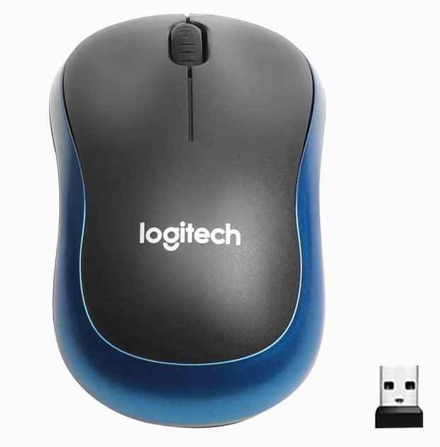 Комп’ютерна миша Logitech M185 Синя 2,4 ГГц - изображение 1