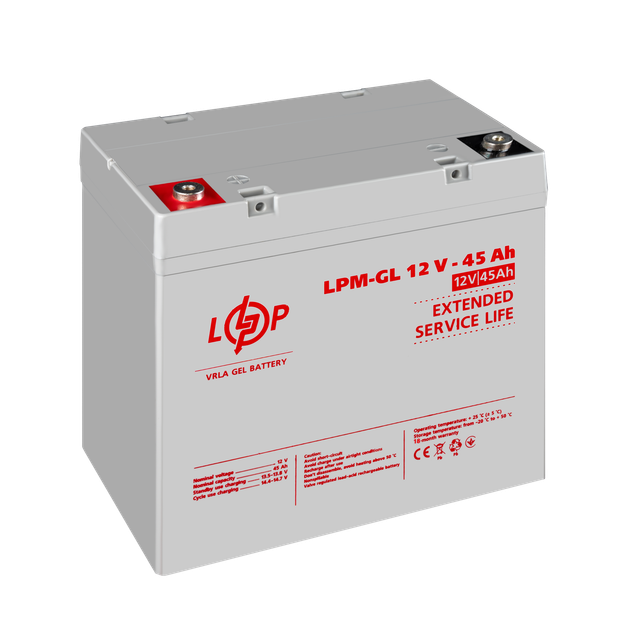 Аккумулятор гелевой LogicPower LPM-GL 12V - 45 Ah - изображение 3