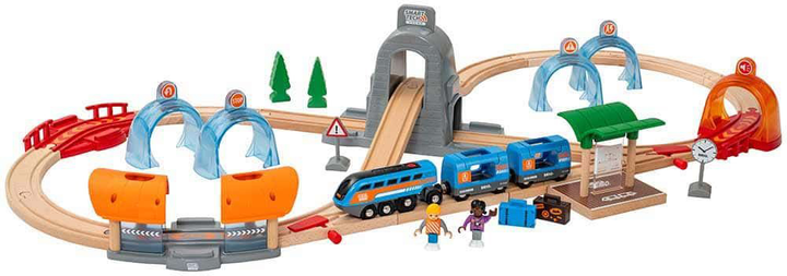 Zestaw do zabawy Brio Smart Tech Sound Action Tunnel Travel Set 33972 (7312350339727) - obraz 3