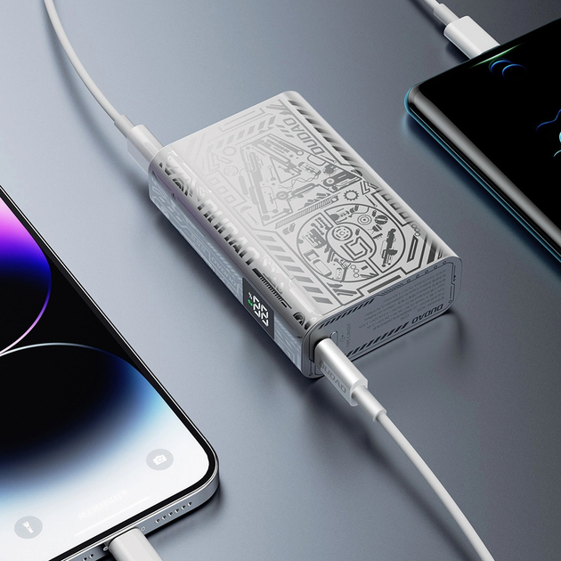 Powerbank Dudao K20 10000 mAh 22.5W Silver (6973687247515) - obraz 3
