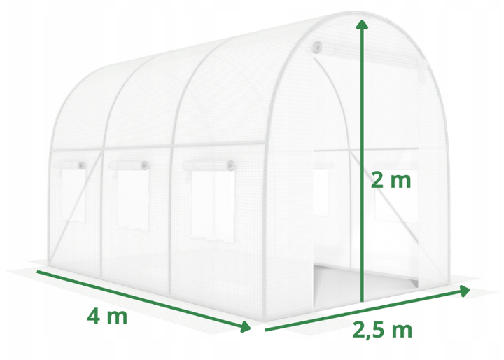 Теплица-парник LEOBRO Garden 6м2 White (LB-6M19W) - изображение 6