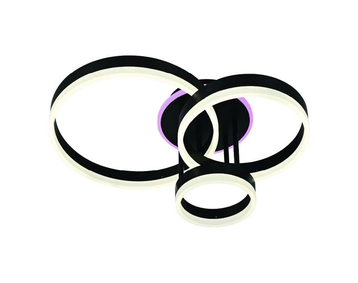 Світильник світлодіодний стельовий LUMINARIA GENNY ROUND RGB 80W 4R BLACK - изображение 2