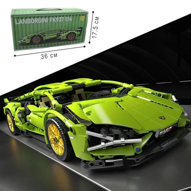 Конструктор техник машинка Lamborghini Sian FK37 на 1239 деталей