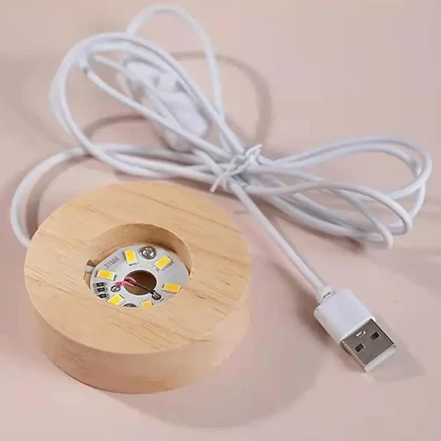 Нічник 3D Декоративна кришталева куля, Дитячий нічний світильник-лампа Планета Земля з led підсвічуванням - зображення 4