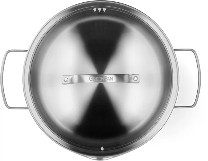 Кастрюля с крышкой GreenPan Chef's Collection 22 см 4.76 л (CC007731-001) - Фото 2 Кастрюля с крышкой GreenPan Chef's Collection 22 см 4.76 л (CC007731-001) - изображение 2