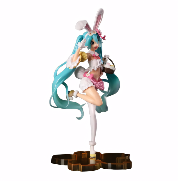 Аниме фигурка Hatsune Miku Хацуне Мику с ушками и пасхальной корзинкой 23см - Фото 7 Аниме фигурка Hatsune Miku Хацуне Мику с ушками и пасхальной корзинкой 23см - изображение 7
