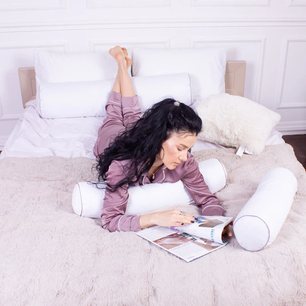 Подушка-валик MirSon №8100 Eco Line White EcoSilk 60х20 см (2200006247425) - Фото 3 Подушка-валик MirSon №8100 Eco Line White EcoSilk 60х20 см (2200006247425) - изображение 3