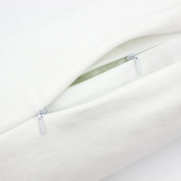Подушка-валик MirSon №8553 Velvet Line 28-0001 White 100% Memory 100х20 см (2200006344537) - изображение 8