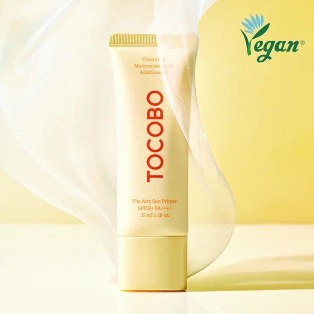 Солнцезащитный праймер для лица Tocobo Vita Airy Sun Primer SPF50+ PA++++, 35 мл - изображение 4