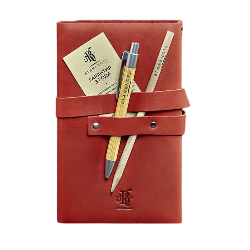 Женский кожаный блокнот Софт-бук 1.0 из кожи Crazy Horse коралловый 59572 - изображение 3