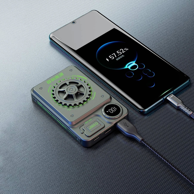 УМБ Dudao K24 22.5W 10000 mAh Grey (6976625331291) - зображення 7