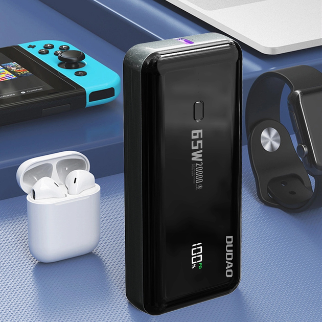 УМБ Dudao K65 65W 20000 mAh Black (6976625331222) - зображення 8