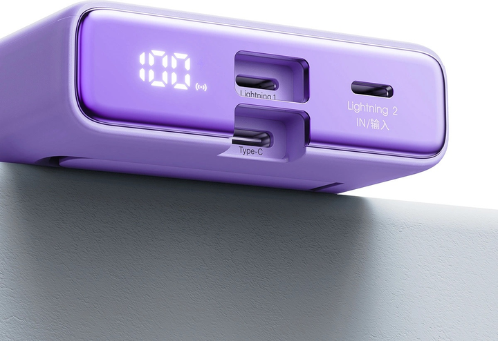 Powerbank Joyroom JR-PBM01 MagSafe 20 W 10000 mAh Purple (6941237112552) - obraz 4
