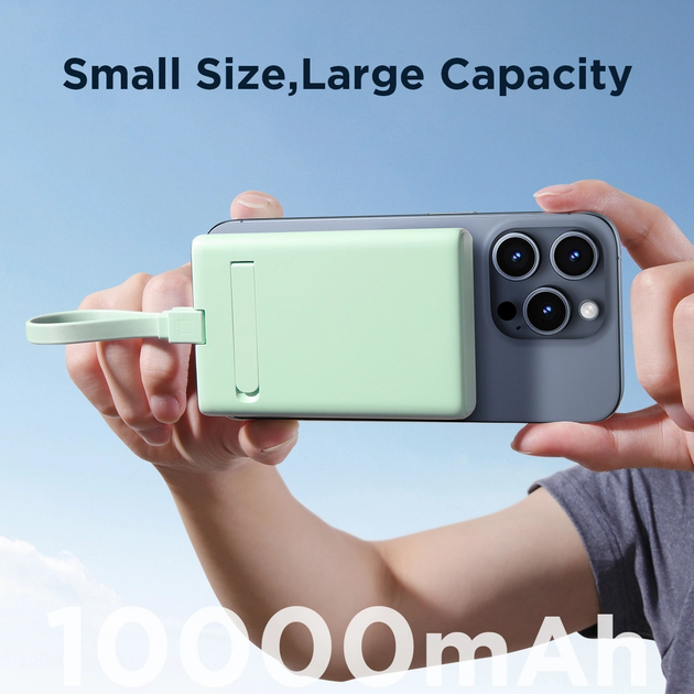 Powerbank Joyroom JR-PBM01 MagSafe 20 W 10000 mAh Green (6941237122926) - obraz 6