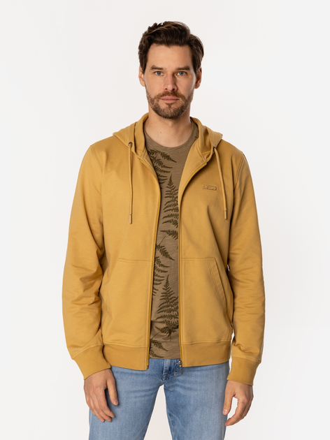 Bluza męska rozpinana streetwear z kapturem Lee Cooper Easton-5100 XL Musztardowa (5905991731597) - obraz 4