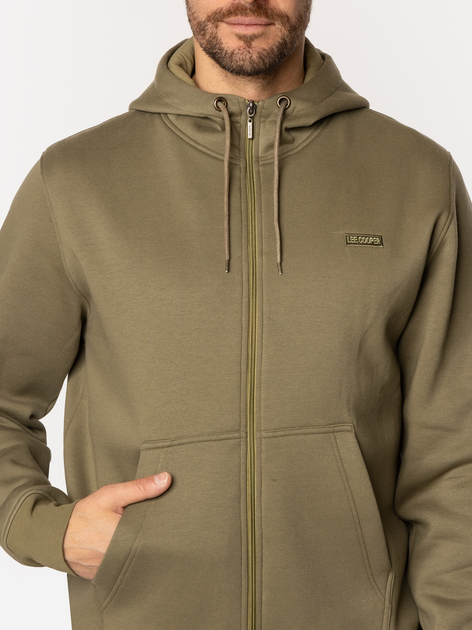 Толстовка на блискавці чоловіча Lee Cooper Eli-5111 XL Хакі (5905991731634) - зображення 4