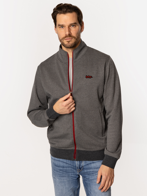 Толстовка на блискавці чоловіча Lee Cooper Enzo-4233 3XL Сіра (5905991731887) - зображення 3