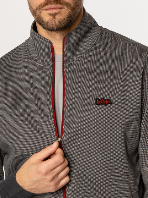 Bluza męska rozpinana streetwear Lee Cooper Enzo-4233 L Szara (5905991731856) - obraz 4