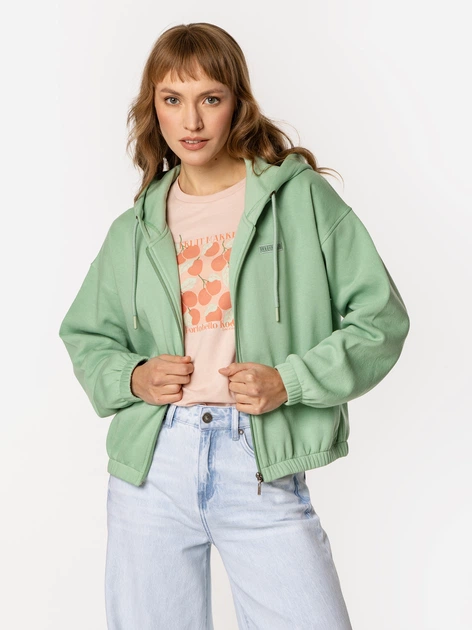 Bluza damska rozpinana streetwear z kapturem Lee Cooper Tanya-5606 S Zielona (5905991732167) - obraz 5