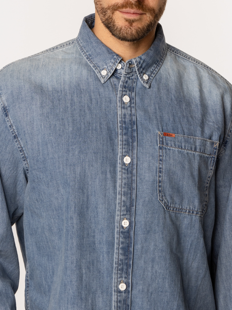 Сорочка джинсова чоловіча Lee Cooper Jerez-5022 2XL Блакитна (5905991737445) - зображення 4