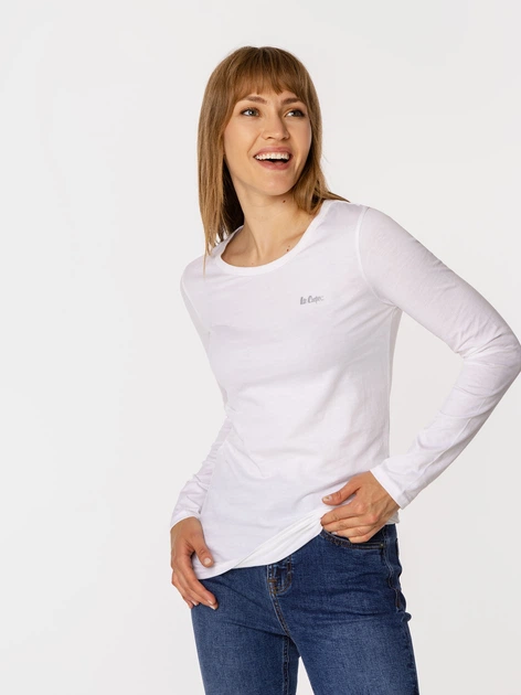 Лонгслів жіночий Lee Cooper Helia-1010 S Білий (5905991710288) - зображення 3