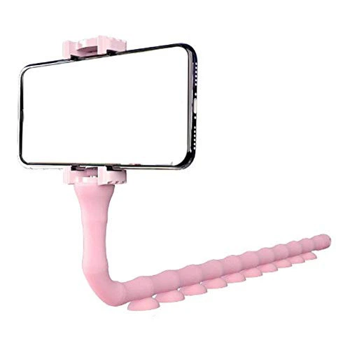 Гибкий держатель для телефона с присосками универсальный Cute Worm Lazy Holder. Цвет: розовый - Фото 8 Гибкий держатель для телефона с присосками универсальный Cute Worm Lazy Holder. Цвет: розовый - изображение 8