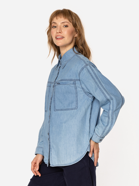 Сорочка джинсова жіноча Lee Cooper Parla-5015 XL Блакитна (5905991737551) - зображення 3