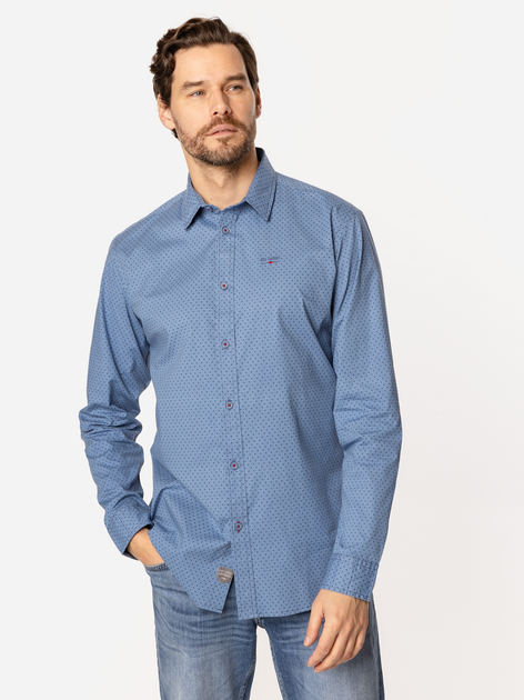 Сорочка бавовняна чоловіча Lee Cooper Rey-Ml48 XL Блакитна (5905991733713) - зображення 3