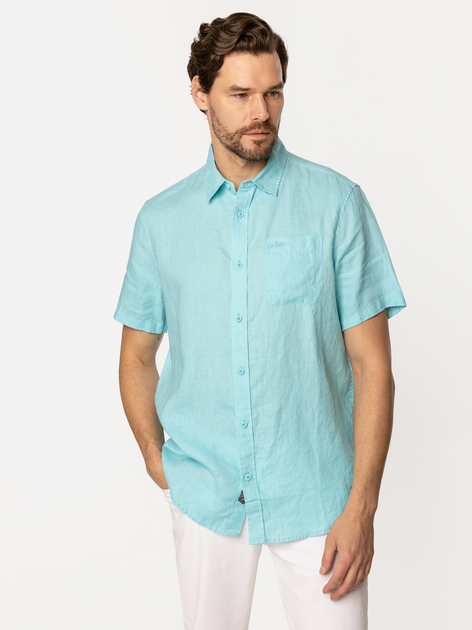 Сорочка літня чоловіча Lee Cooper Roger2-2020 L Блакитна (5905991735083) - зображення 3