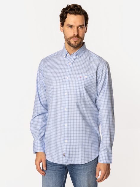 Сорочка бавовняна чоловіча Lee Cooper New Tenby-KL16 3XL Блакитна (5905991733775) - зображення 3