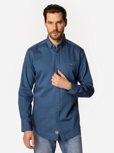 Koszula męska bawełniana eleganska Lee Cooper New Tenby-KL68 M Granatowa (5905991733782) - obraz 3