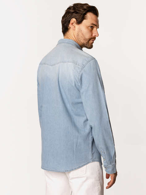 Koszula męska jeansowa Lee Cooper Torres-3161 L Błękitna (5905991738909) - obraz 2