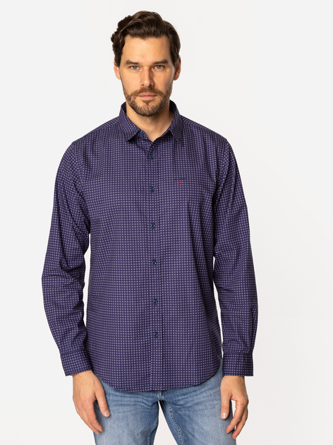 Koszula męska bawełniana Lee Cooper Wayne-1124 2XL Niebieska (5905991734093) - obraz 3