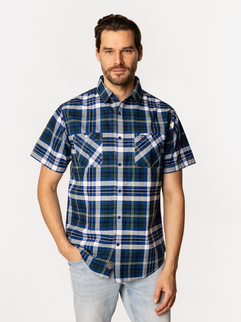 Koszula męska bawełniana w kratę z krótkim rękawem Lee Cooper Wesley2-1105 XL Wielobarwna (5905991734444) - obraz 3