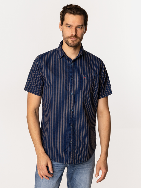 Сорочка бавовняна літня чоловіча Lee Cooper Will2-1121 2XL Синя (5905991734185) - зображення 3