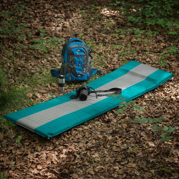 Mata samopompująca Nils Camp NC4340 Turquoise-Grey (5907695544527) - obraz 11