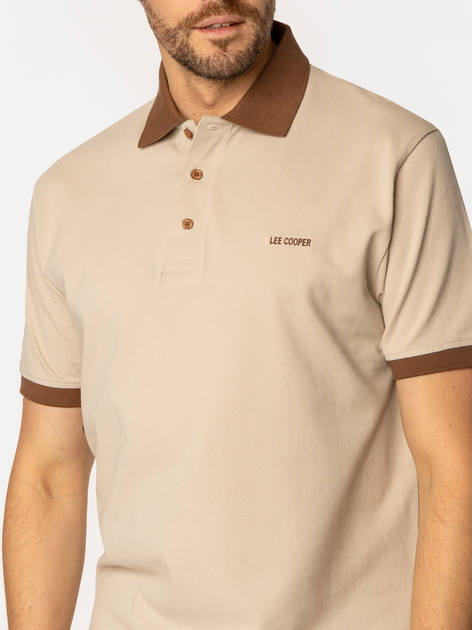Поло довге чоловіче Lee Cooper Tayler-5060 L Бежеве (5905991730743) - зображення 4