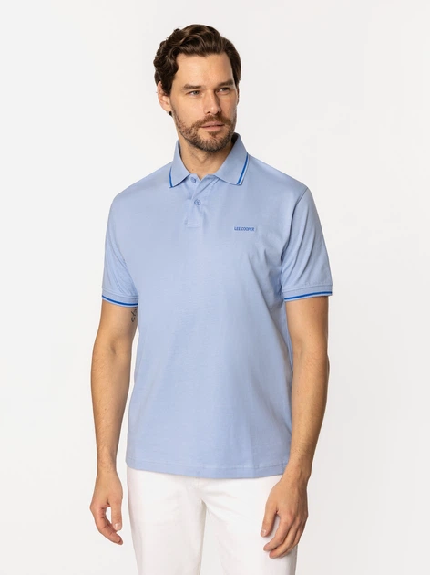 Поло довге чоловіче Lee Cooper Tobias-5003 XL Блакитне (5905991730040) - зображення 3