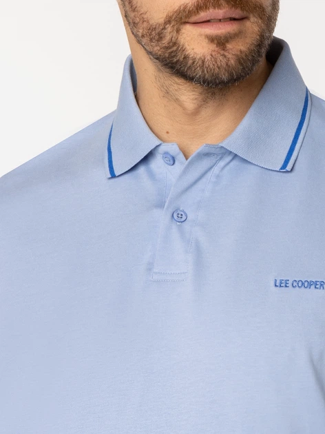 Поло довге чоловіче Lee Cooper Tobias-5003 XL Блакитне (5905991730040) - зображення 4