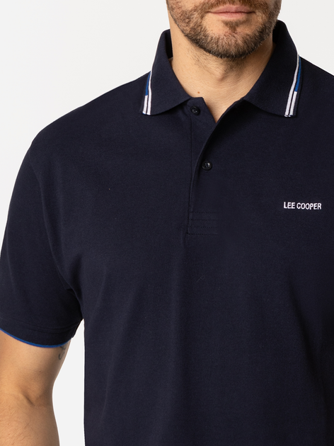 Поло довге чоловіче Lee Cooper Tobie-5034 L Темно-синє (5905991730828) - зображення 4